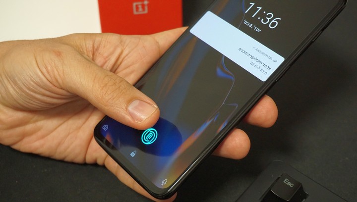 חיישן טביעות האצבע של OnePlus 6T