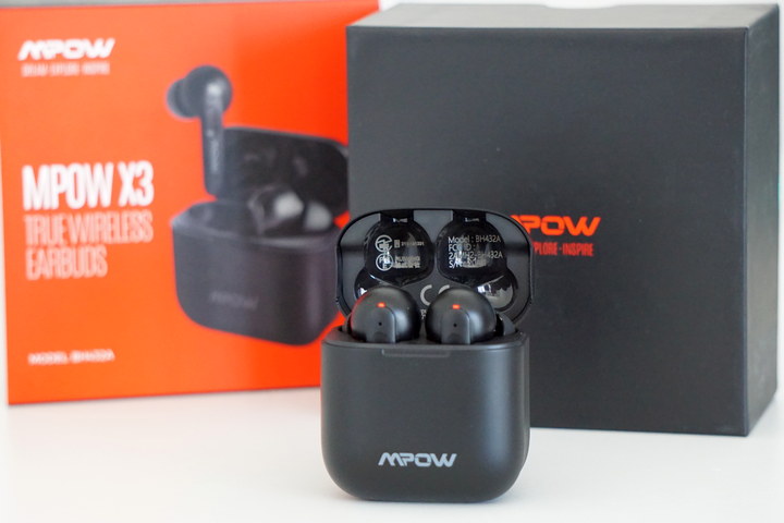 אוזניות Mpow (אמפאו) מדגם X3 מסוג True Wireless Earbuds וטכנולוגיית Active Noise Cancellation