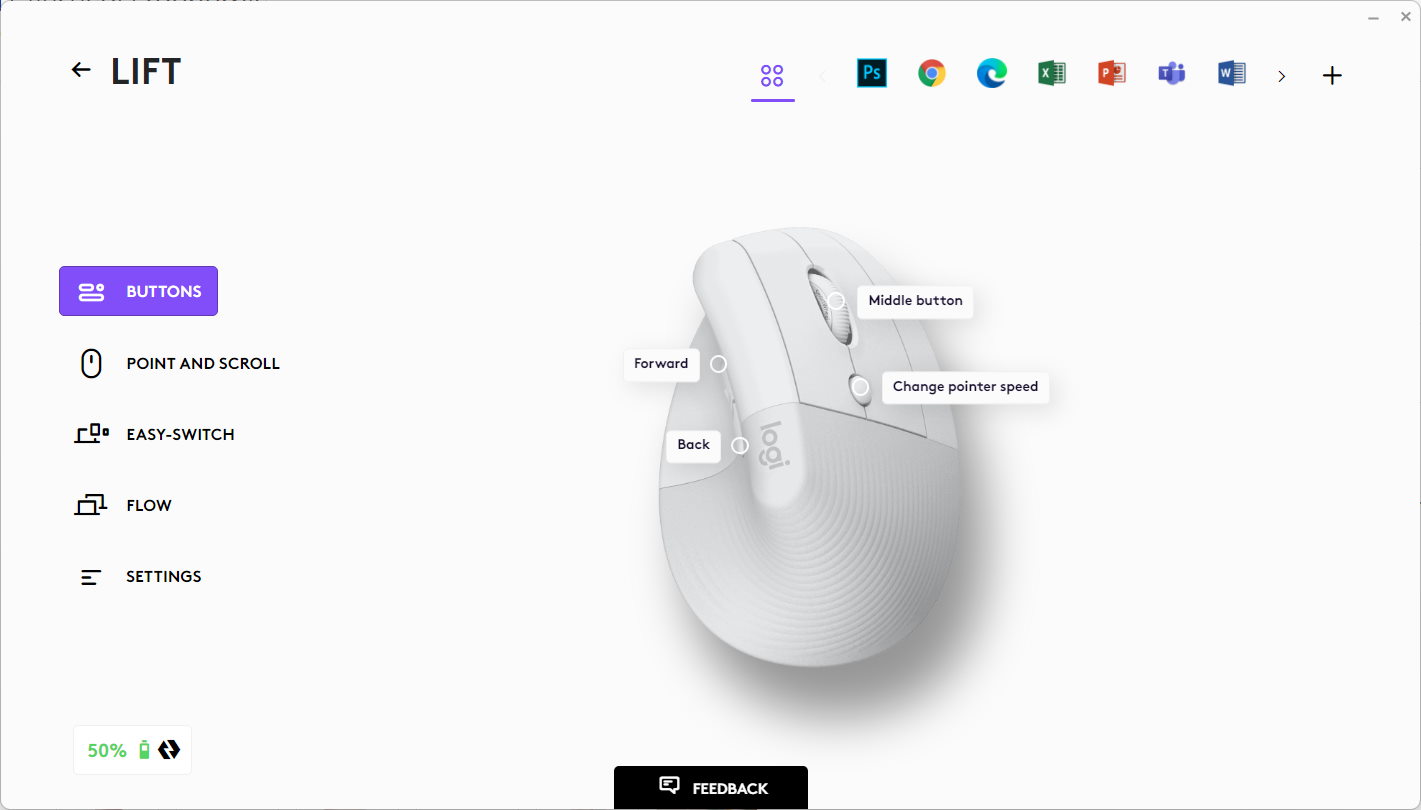 עכבר אנכי לוג'יטק ליפט גם לשמאליים בחיבור USB או בלוטות'